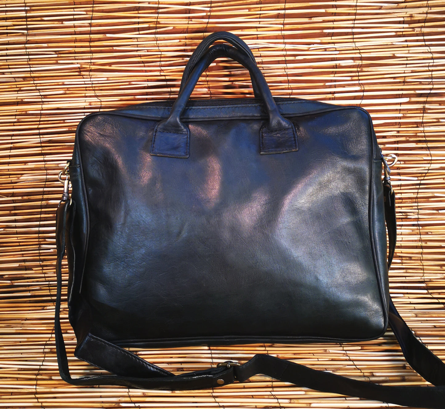 Sacoche ordinateur double zip avant