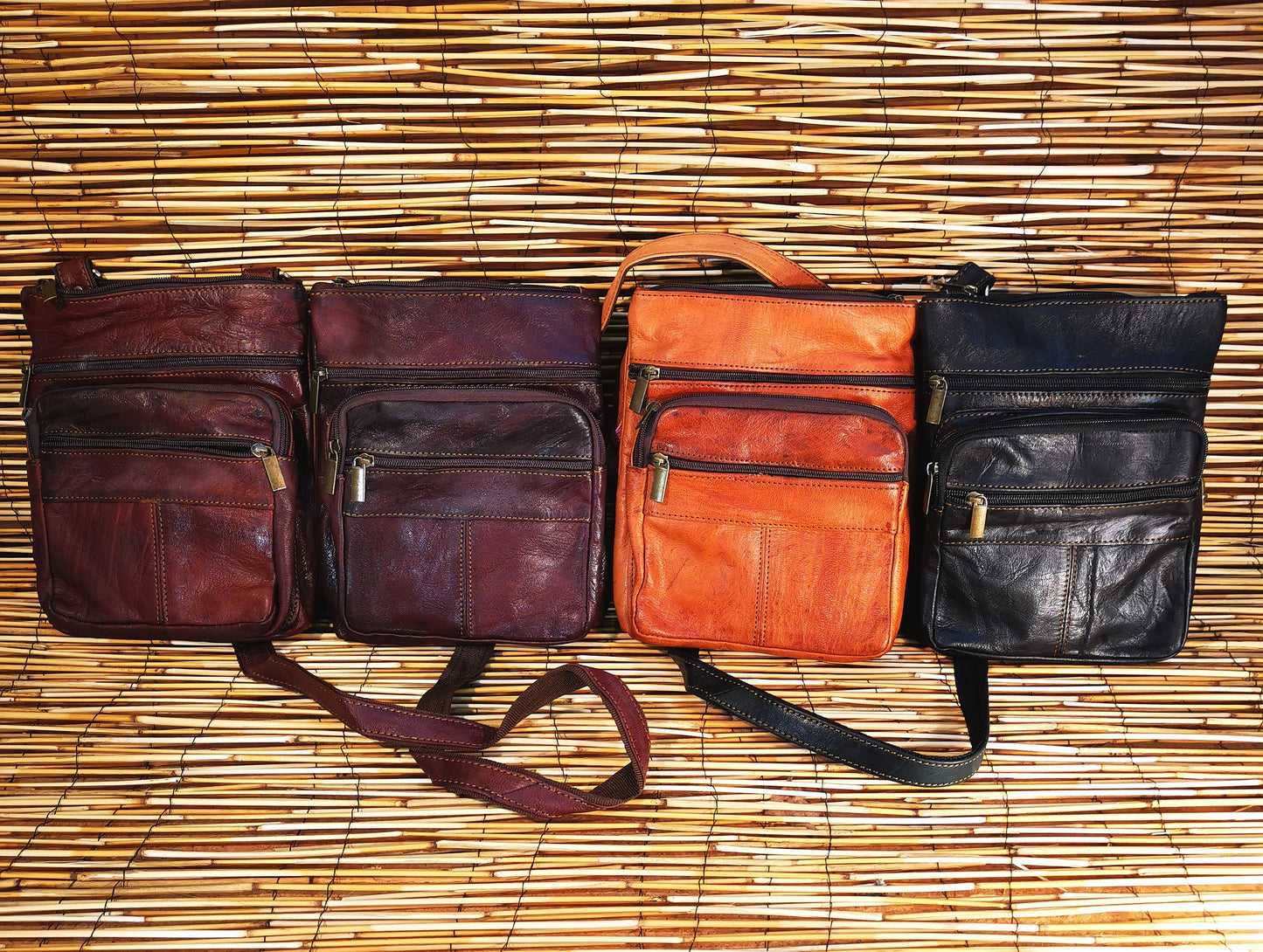 Sacoche bandoulière triple poche avant