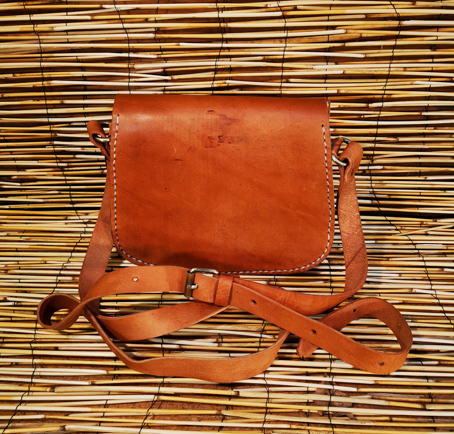 Sac à main double soufflet poche intermédiaire