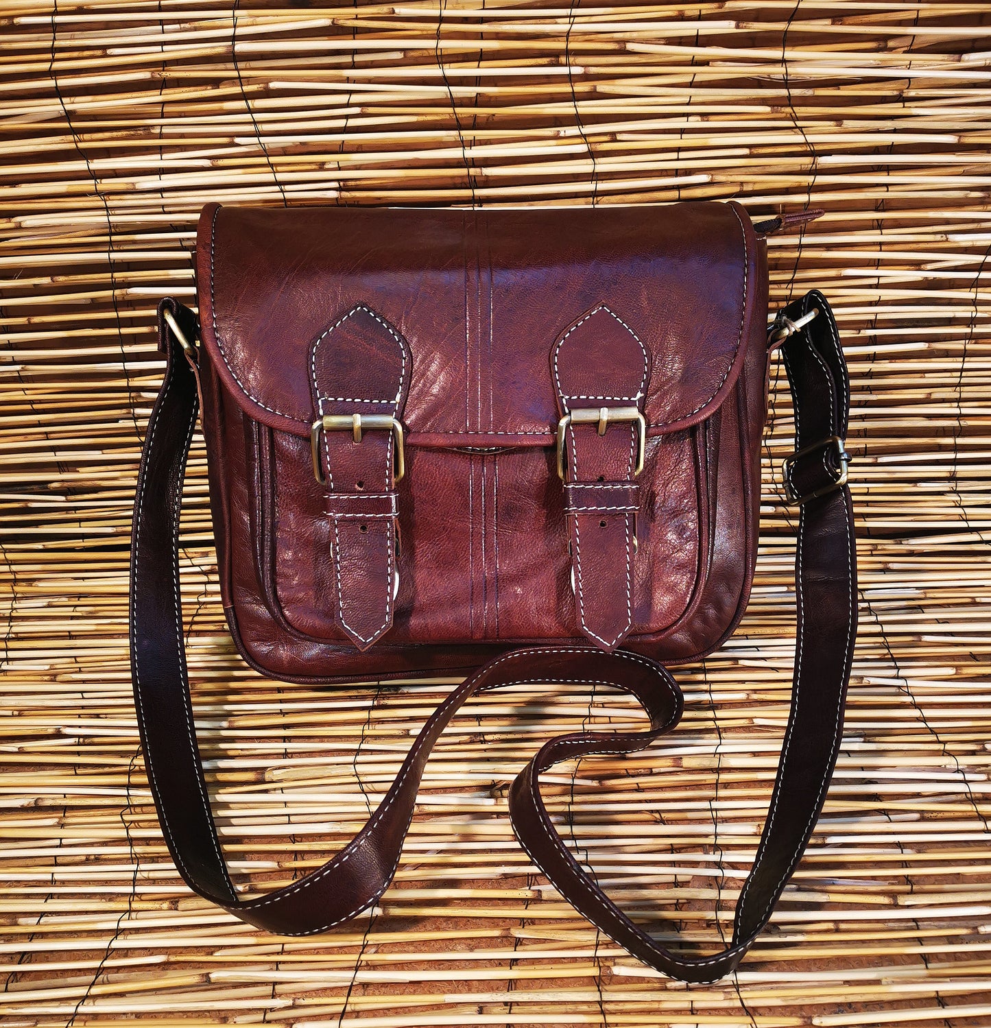 Sac à main double sangle retangle