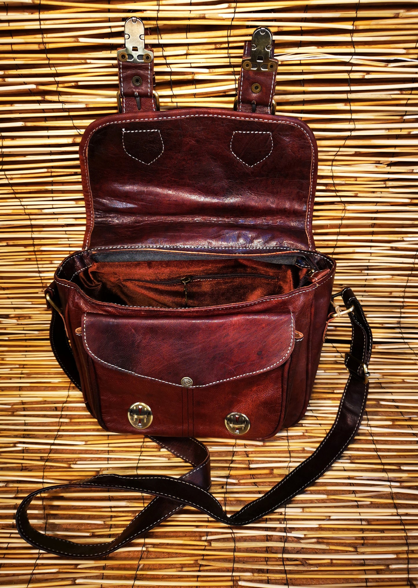 Sac à main double sangle retangle