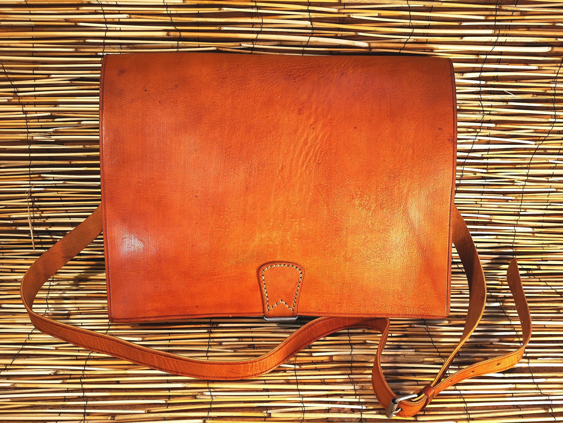 Sacoche facteur simple vachette - Main Image