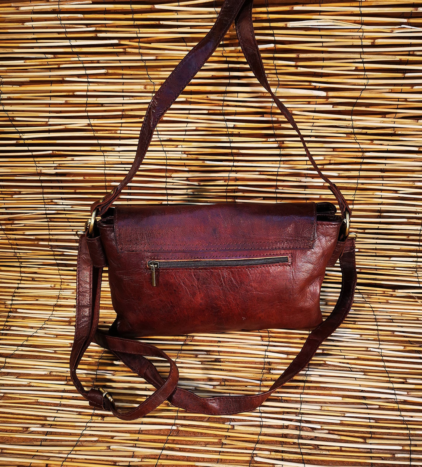 Bolso de mano con doble cremallera